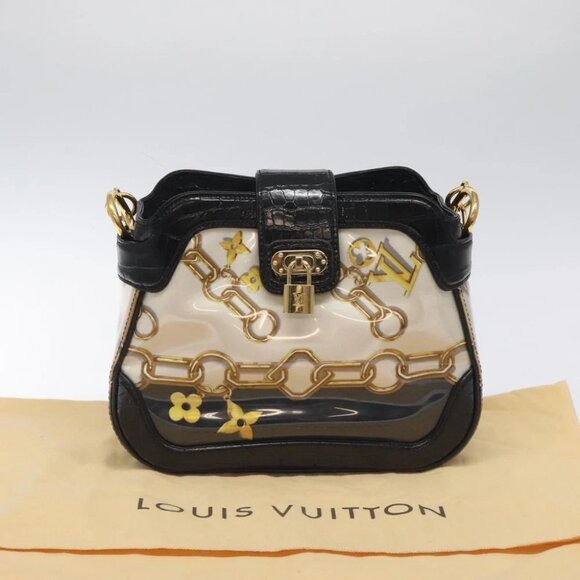 LOUIS VUITTON Monogram Charm Sackfrill Shoulder Bag Black M95151 LV Auth - Picture 1 of 16